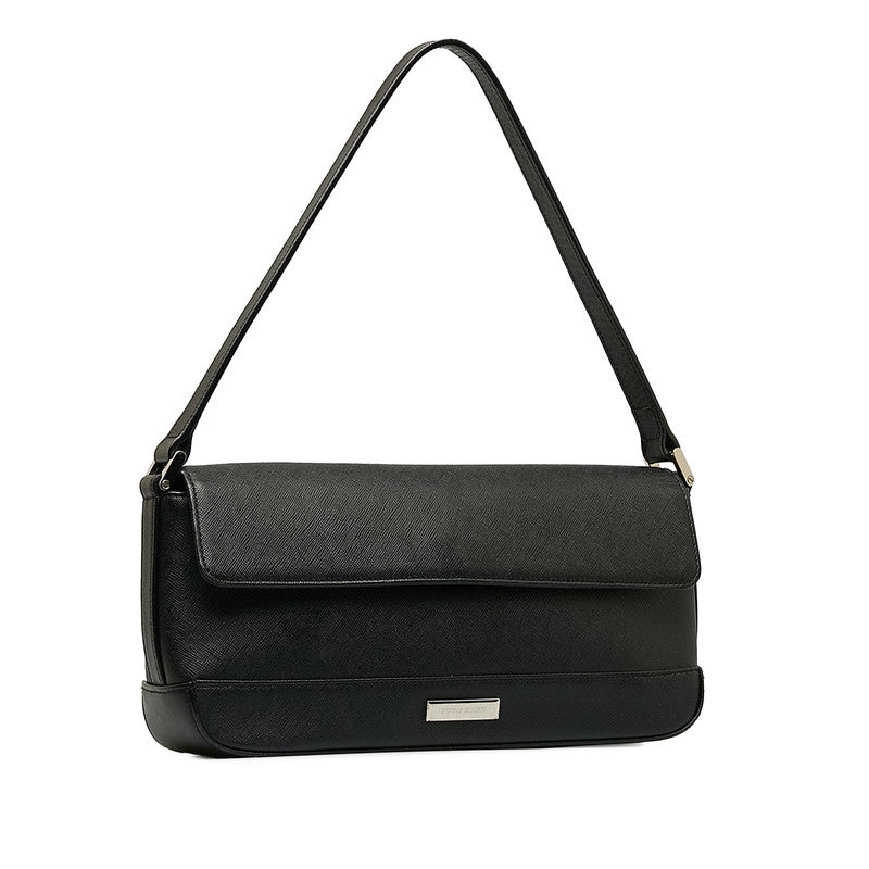 Burberry Nova Check Shoulder Bag Black Leather Burberry