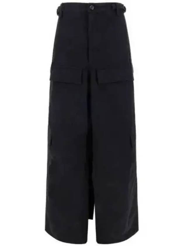 Balenciaga Apron Cargo Pants A Line Skirt Black Black