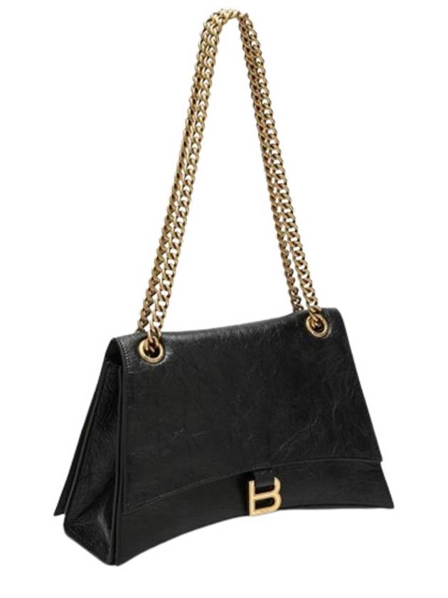 Balenciaga Crush Medium Shoulder Bag Black