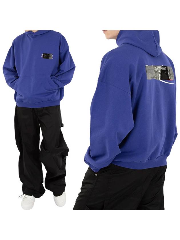 Balenciaga Gaffer Maxi Hoodie Blue