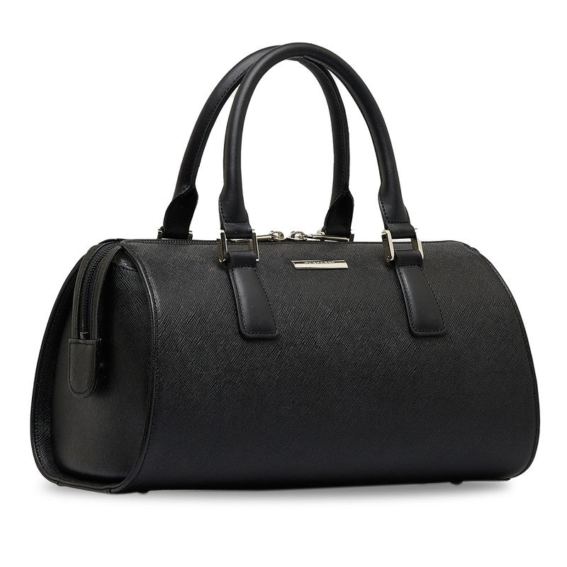 Burberry Nova Check Logo Plates Silver Gold Handbags Mini Boston Bag Black Leather Ladies Burberry