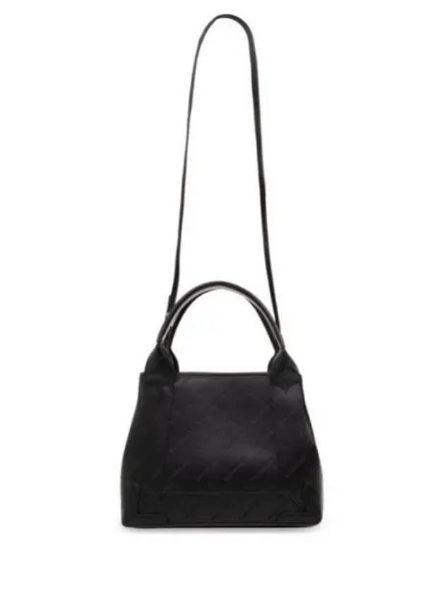 Balenciaga Navy XS Embossed Logo Tote Bag Black