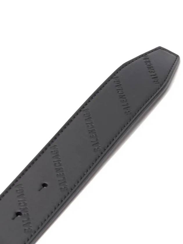 Balenciaga BB Logo Leather Belt Black