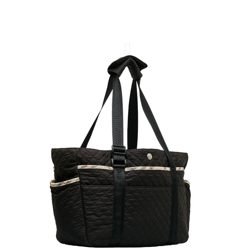 Burberry Nova Check Mother's Bag s Bag Black Polyester Burberry