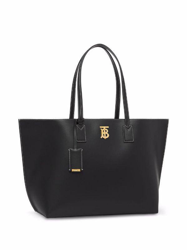 Burberry monogram leather tote bag