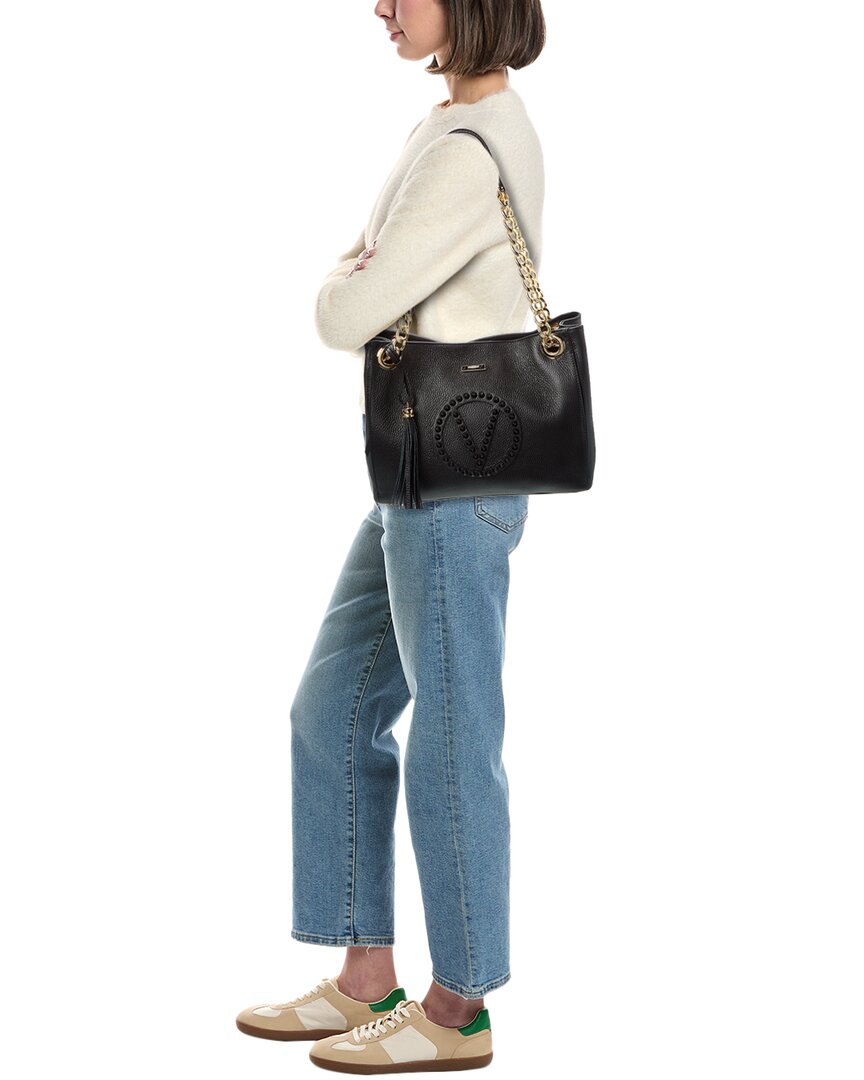 Valentino By Mario Valentino Luisa Rock Leather Shoulder Bag