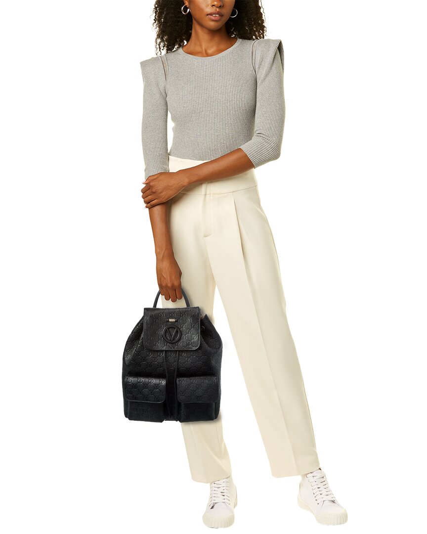 Valentino By Mario Valentino Simeon Dollaro Monogram Leather Backpack