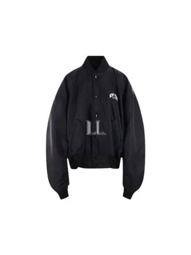 Balenciaga New York Embroidery Bomber Jacket Black