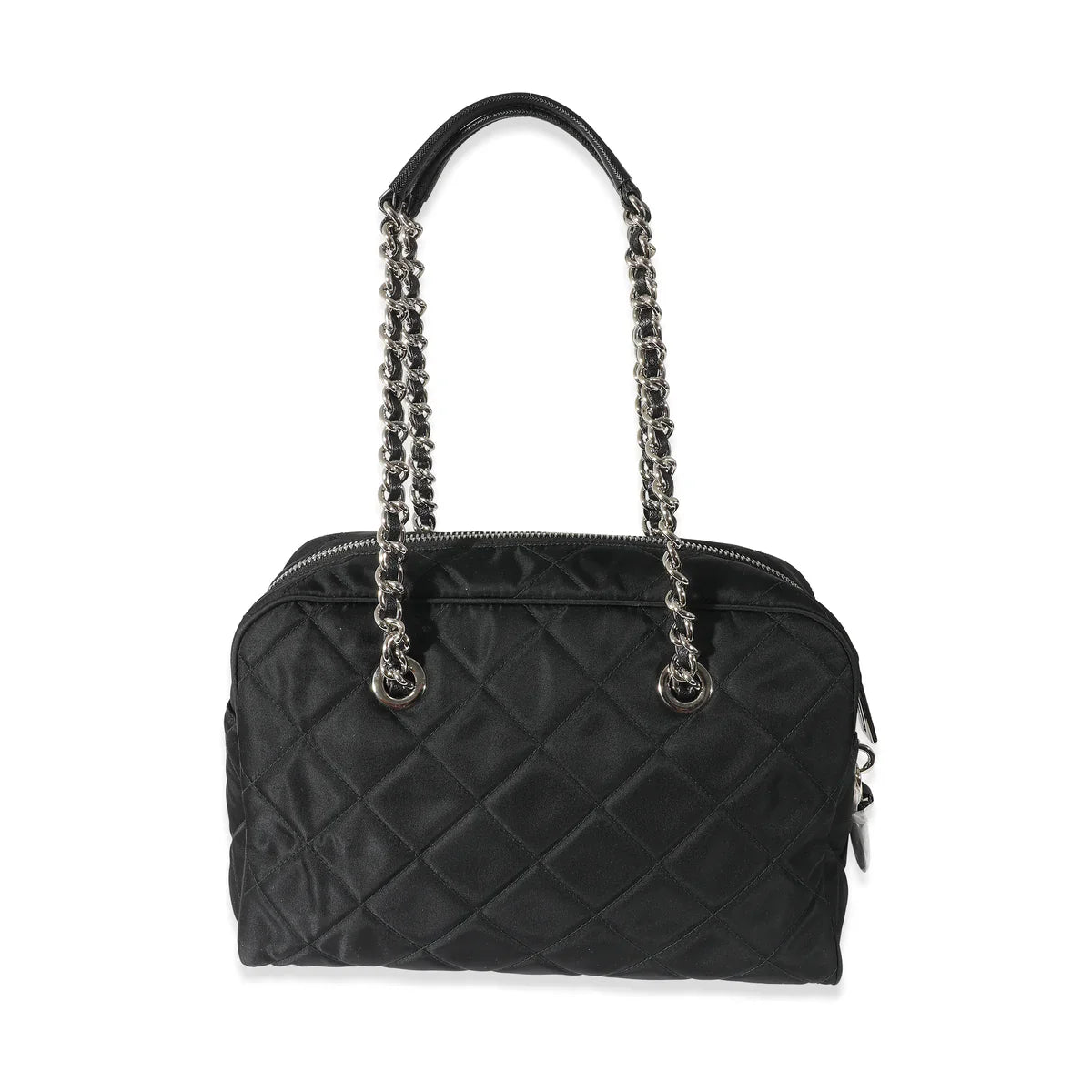 PRADA - Black Quilted Nylon Tessuto Impuntu Shoulder Bag