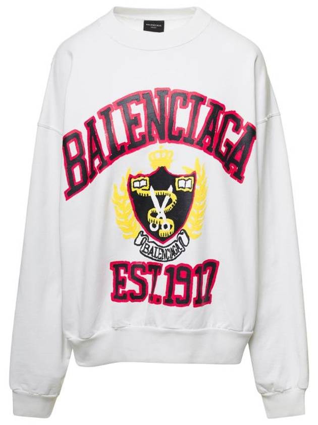 Balenciaga Graphic Printing Sweatshirt White