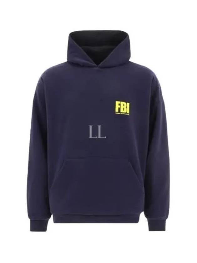 Balenciaga FBI Logo Reversible Hoodie Navy