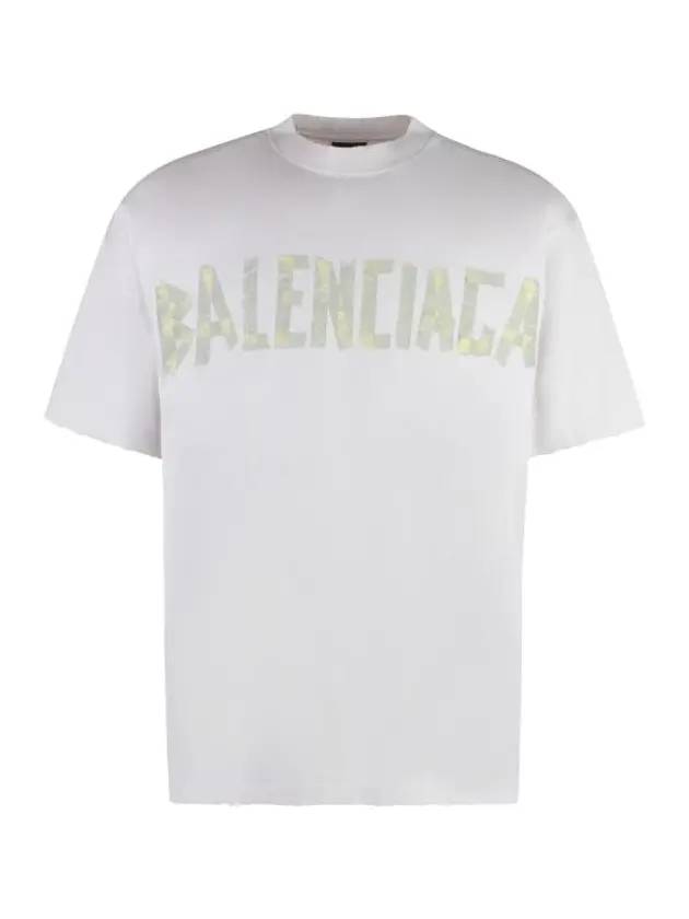 Balenciaga Tape Type Logo Medium Fit Short Sleeve T-Shirt White
