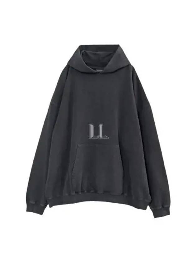 Balenciaga Back Logo Hooded Top Black