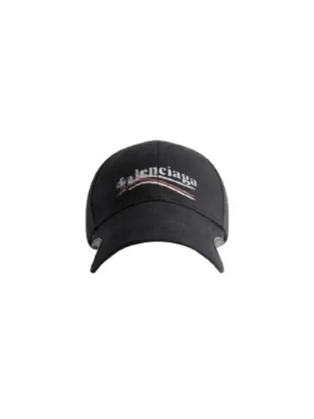 Balenciaga Political Stencil Ball Cap Black