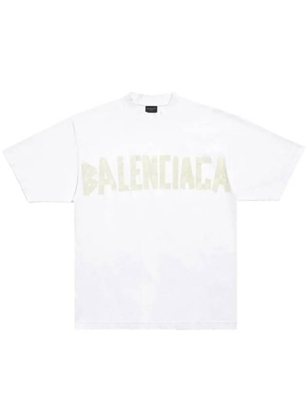 Balenciaga Tape Type Logo Medium Fit Short Sleeve T-Shirt White