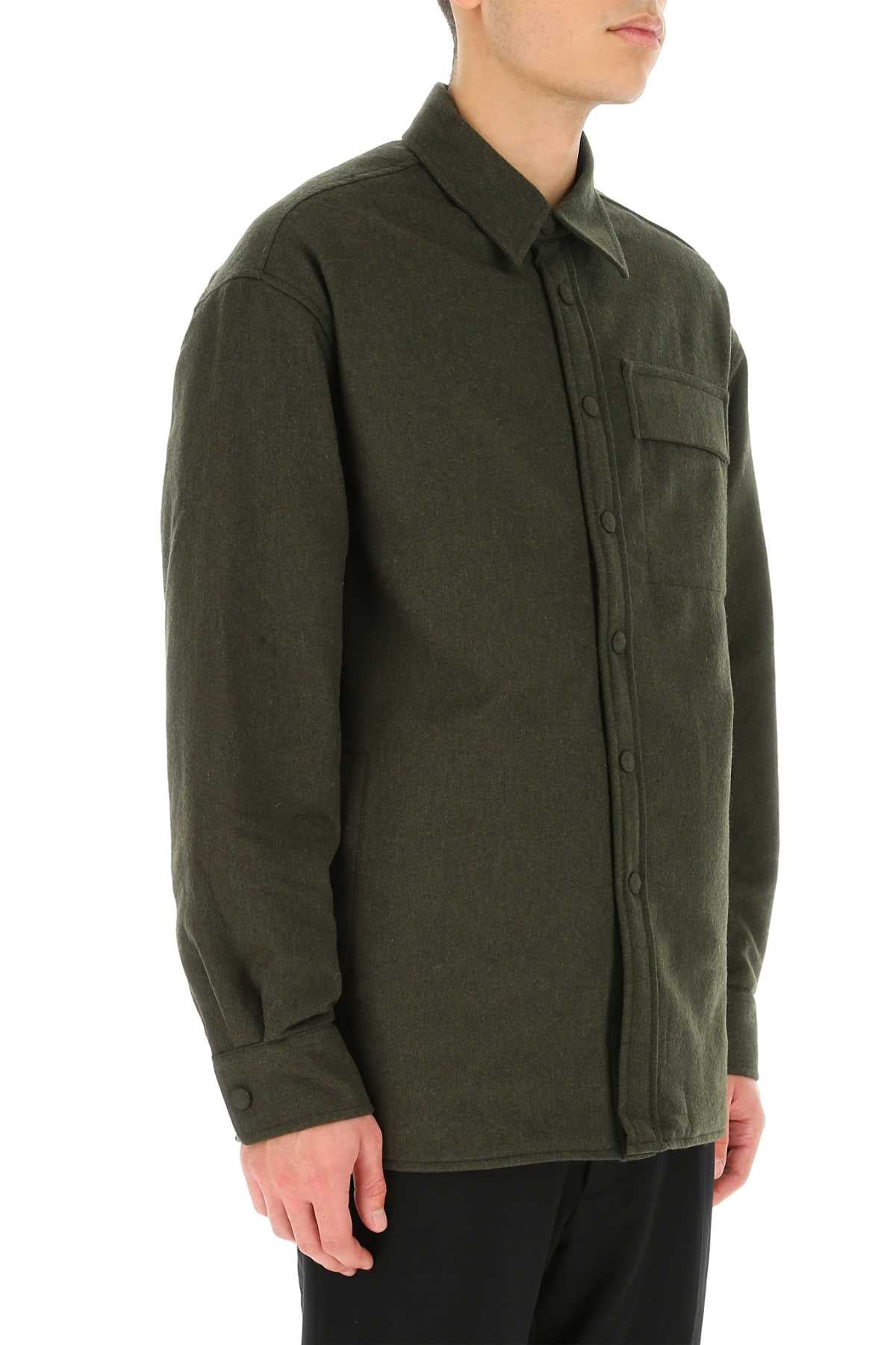 Givenchy Men Army Green Wool Blend Jacket