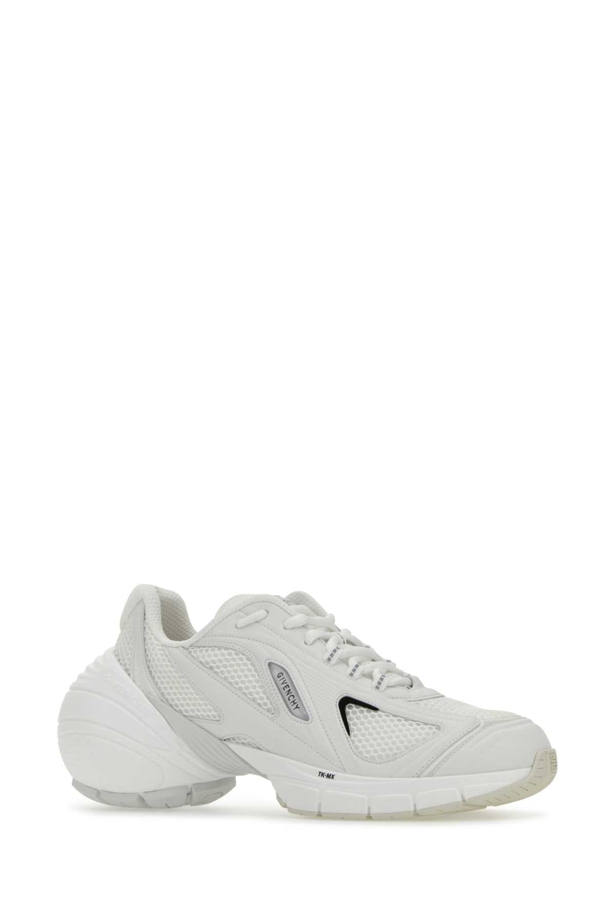 Givenchy Men White Mesh And Synthetic Leather Tk-Mx Sneakers