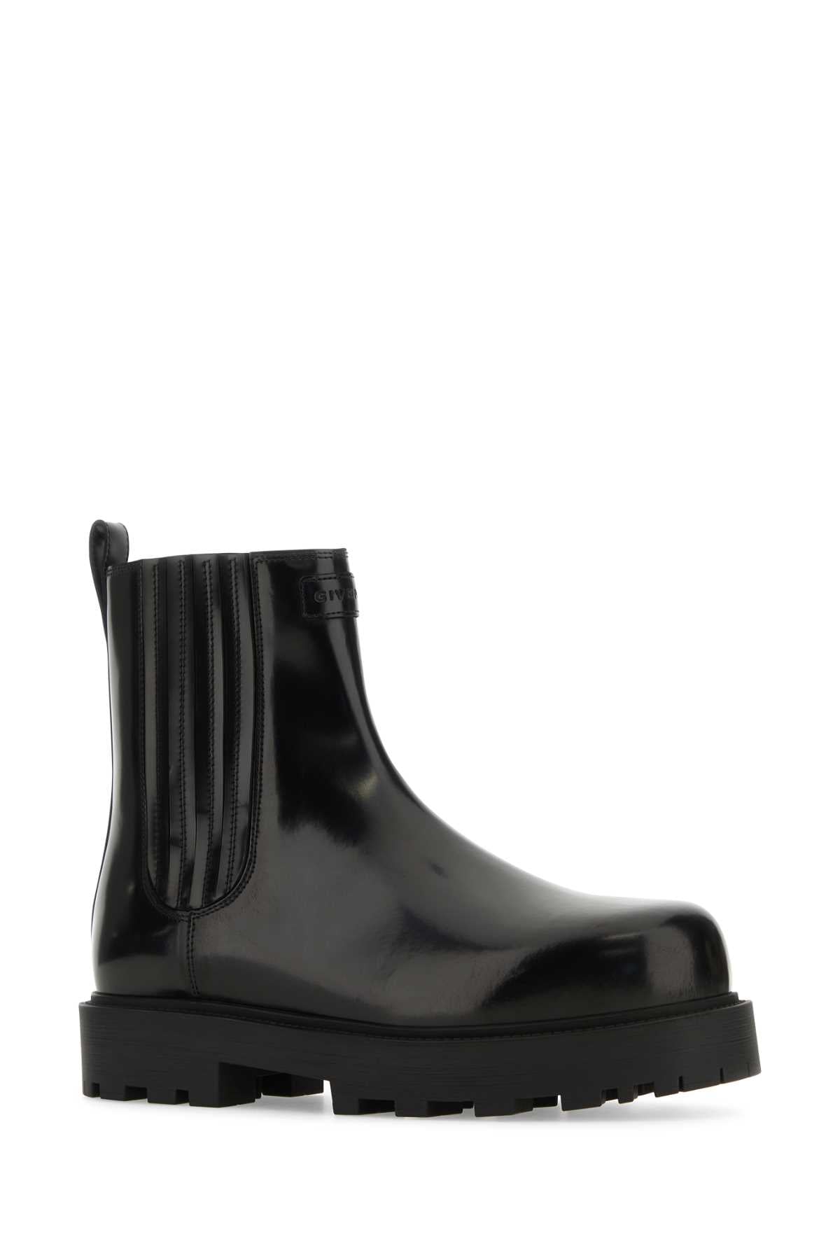 Givenchy Men Black Leather Ankle Boots