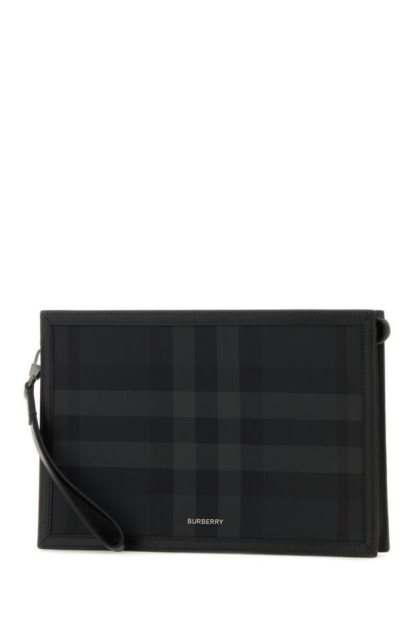 Burberry Man Printed Canvas Clutch