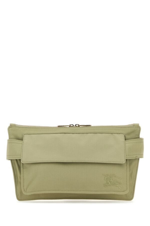 Burberry Man Sage Green Canvas Trench Belt Bag