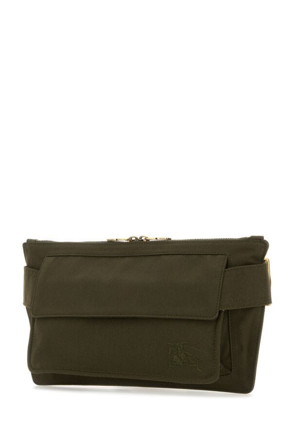 Burberry Man Army Green Canvas Trench Belt Bag
