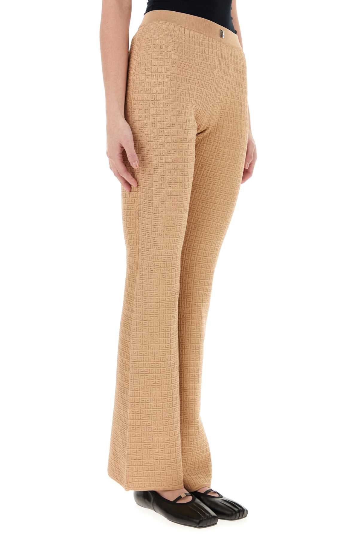 Givenchy Women Skin Pink Jacquard Flared Leg Pant