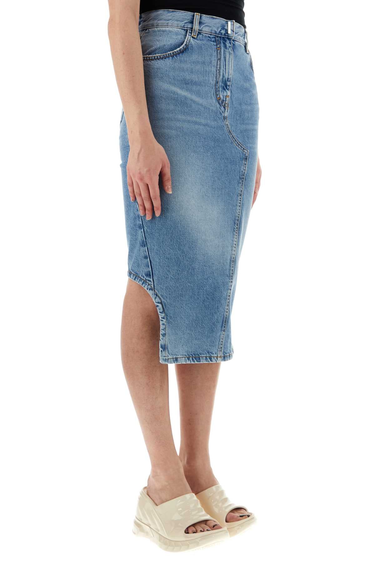 Givenchy Women Denim Midi Skirt