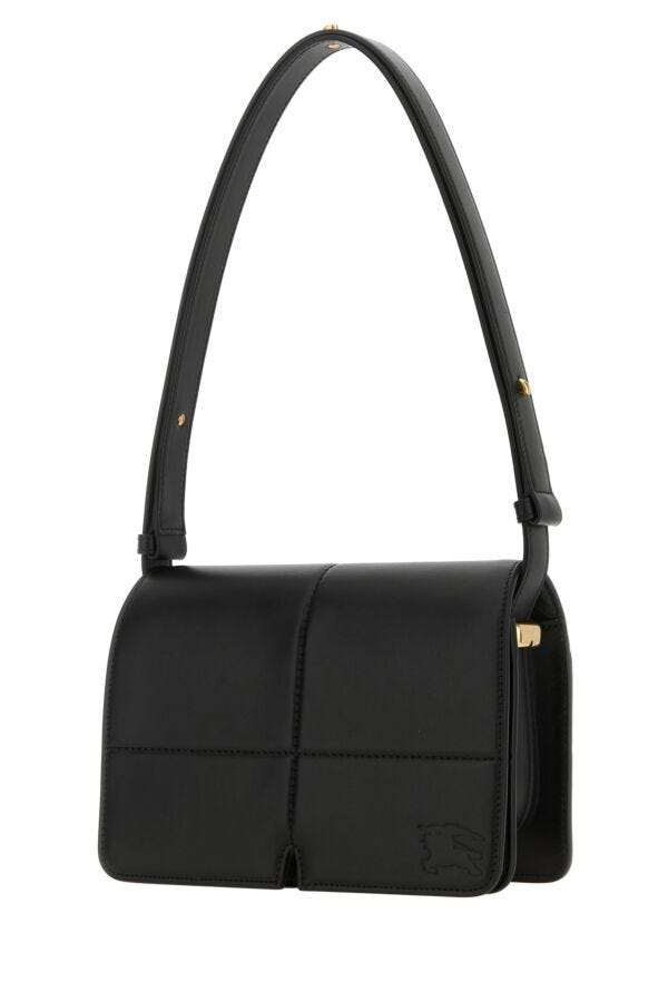 Burberry Woman Black Leather Snip Shoulder Bag