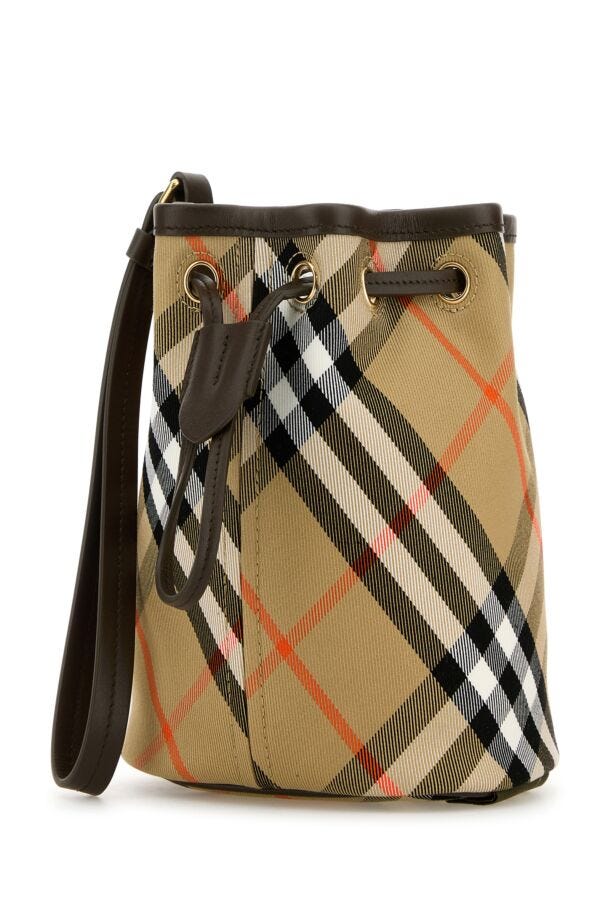 Burberry Woman Embroidered Canvas Pouch