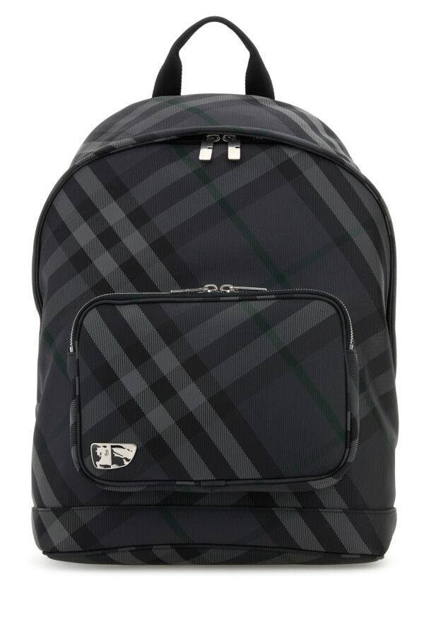 Burberry Man Printed Nylon Blend Grid Backpack