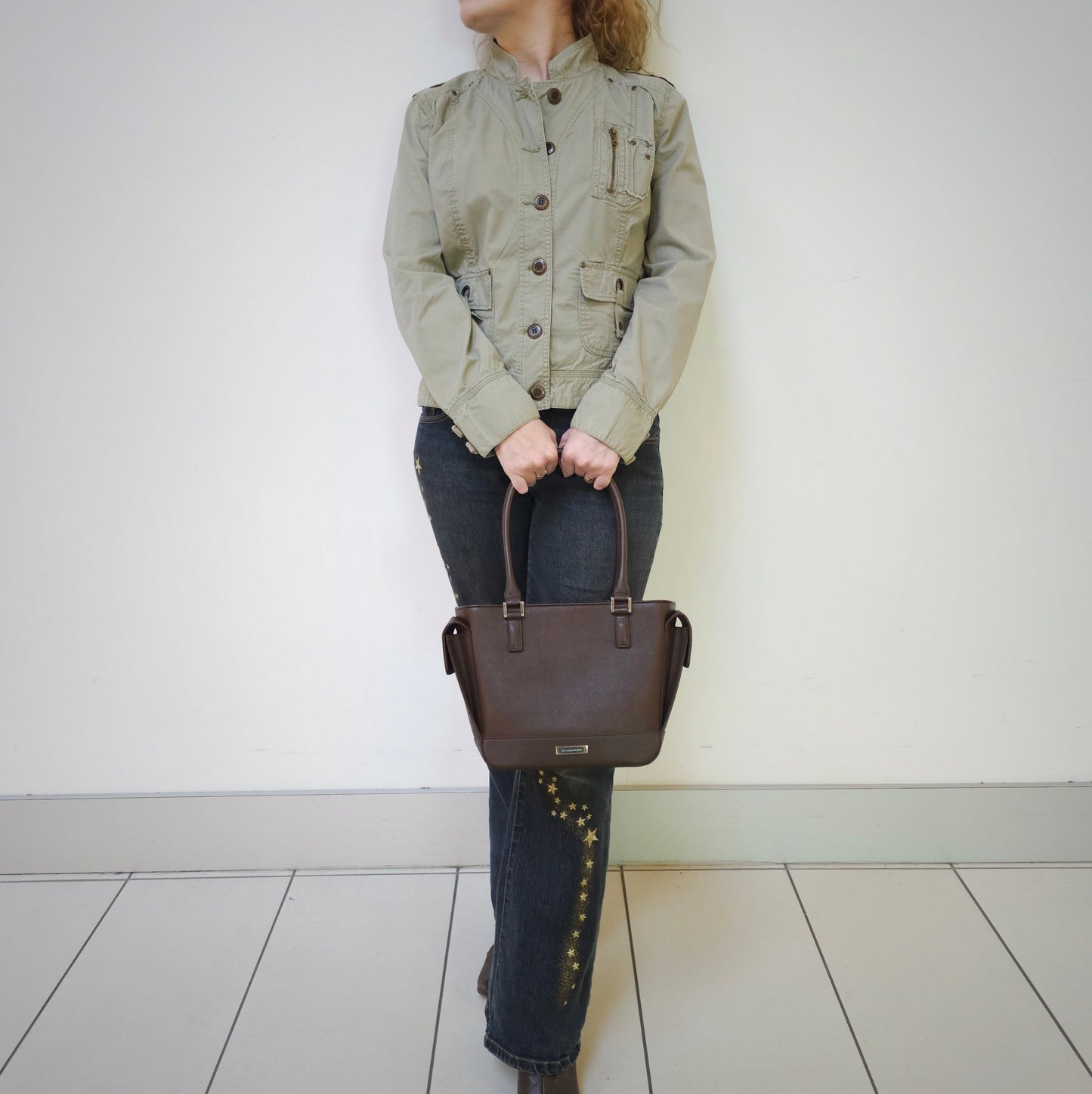 Burberry Calfskin Shoulder Bag TWS