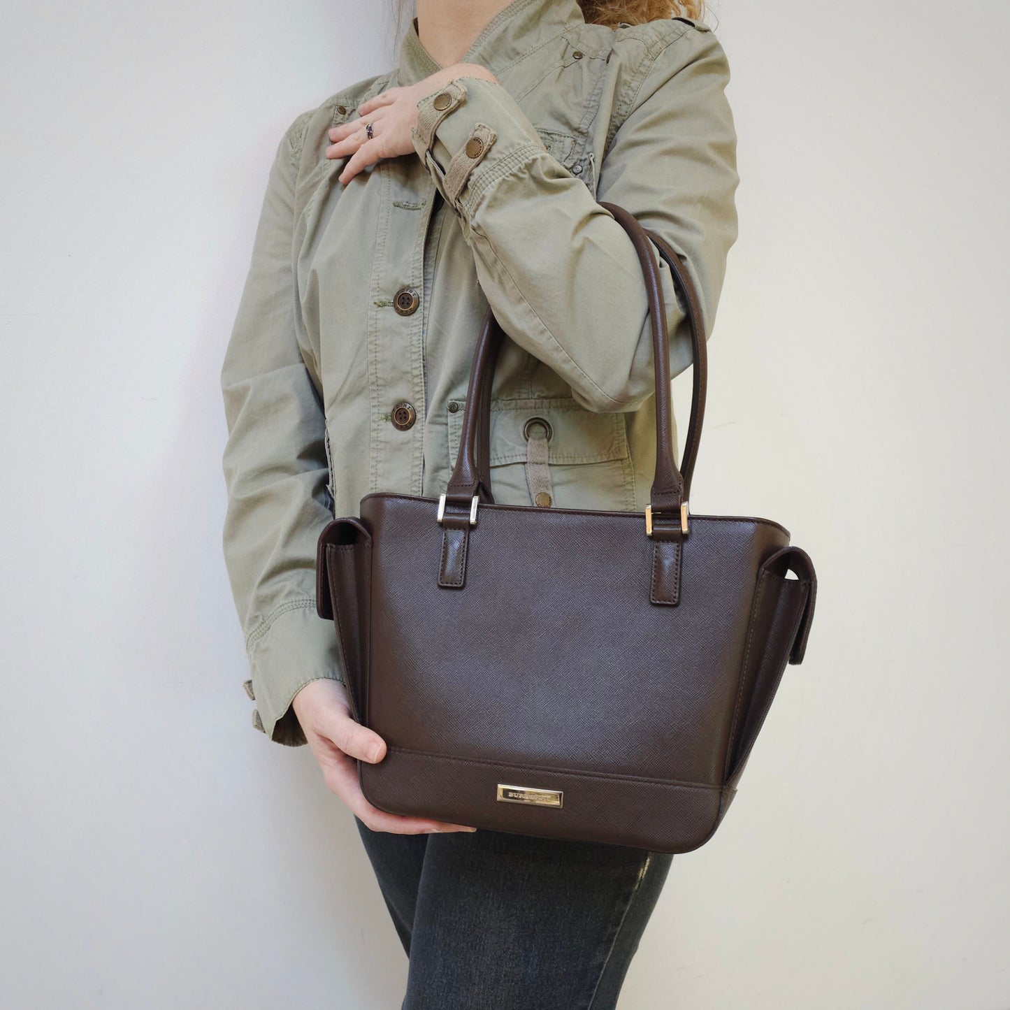 Burberry Calfskin Shoulder Bag TWS