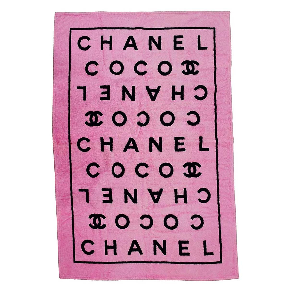 Chanel Logo Beach Towel Pink Small New