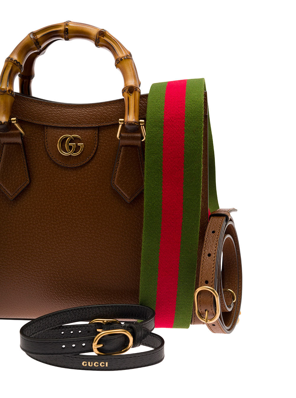 Gucci Women 'Diana' Small Brown Shopping Bag With Bamboo Handles And Double G Detail In Leather Woman