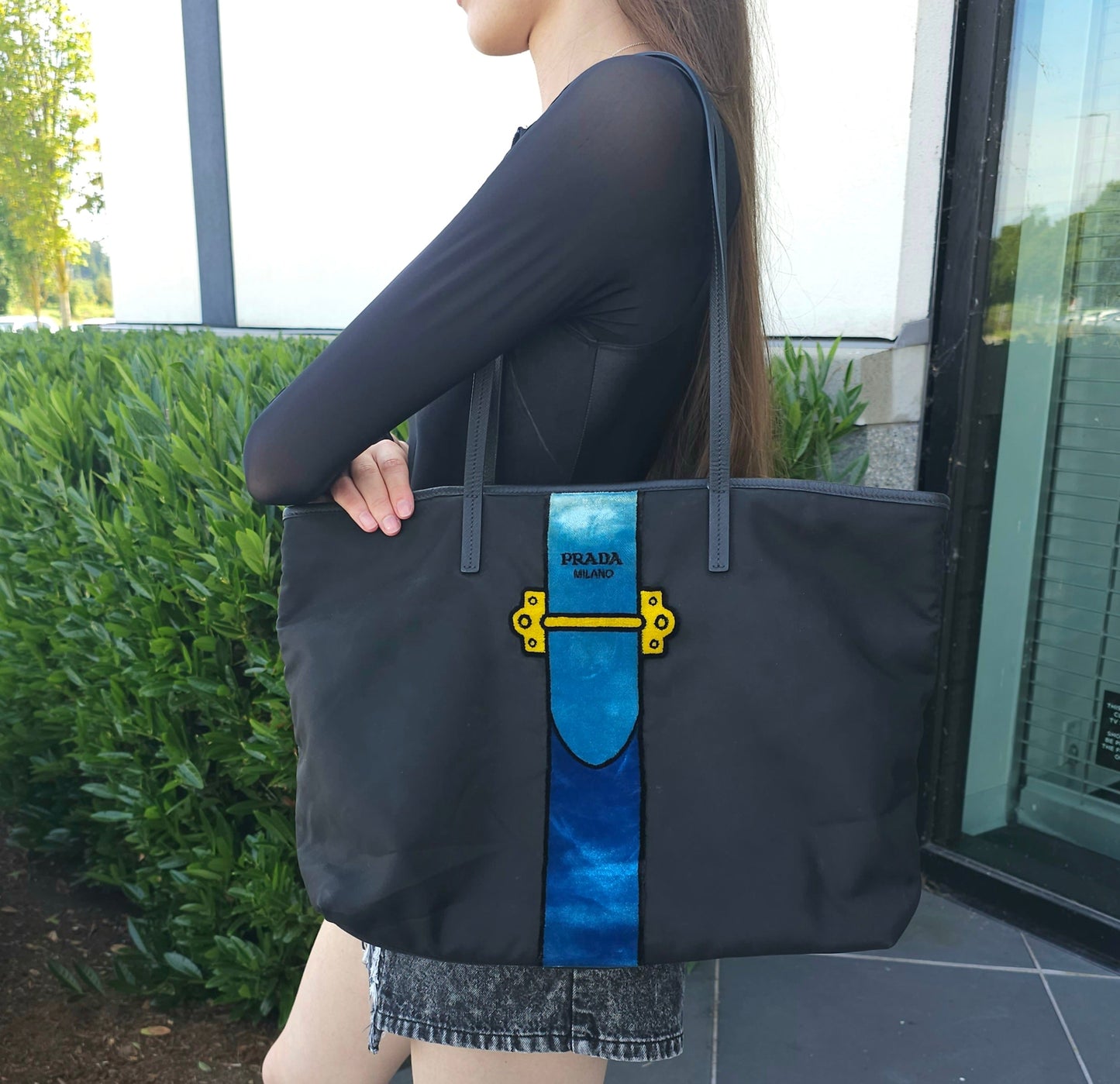 Prada Fabric Velvet Tote Bag TWS