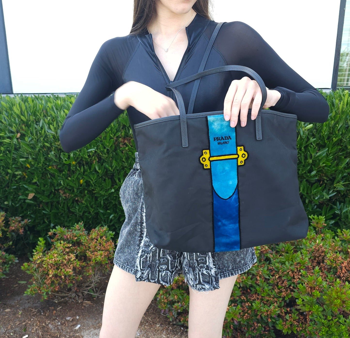 Prada Fabric Velvet Tote Bag TWS