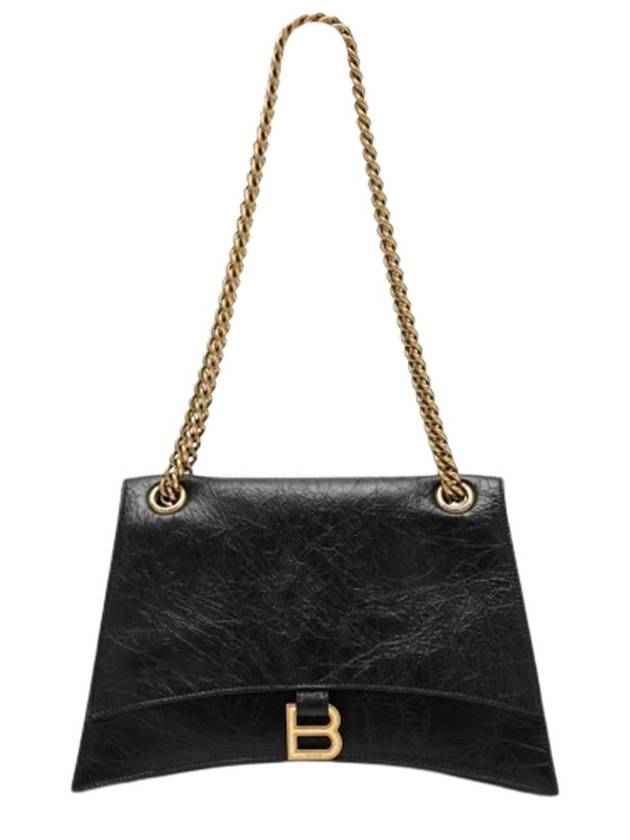 Balenciaga Crush Medium Shoulder Bag Black