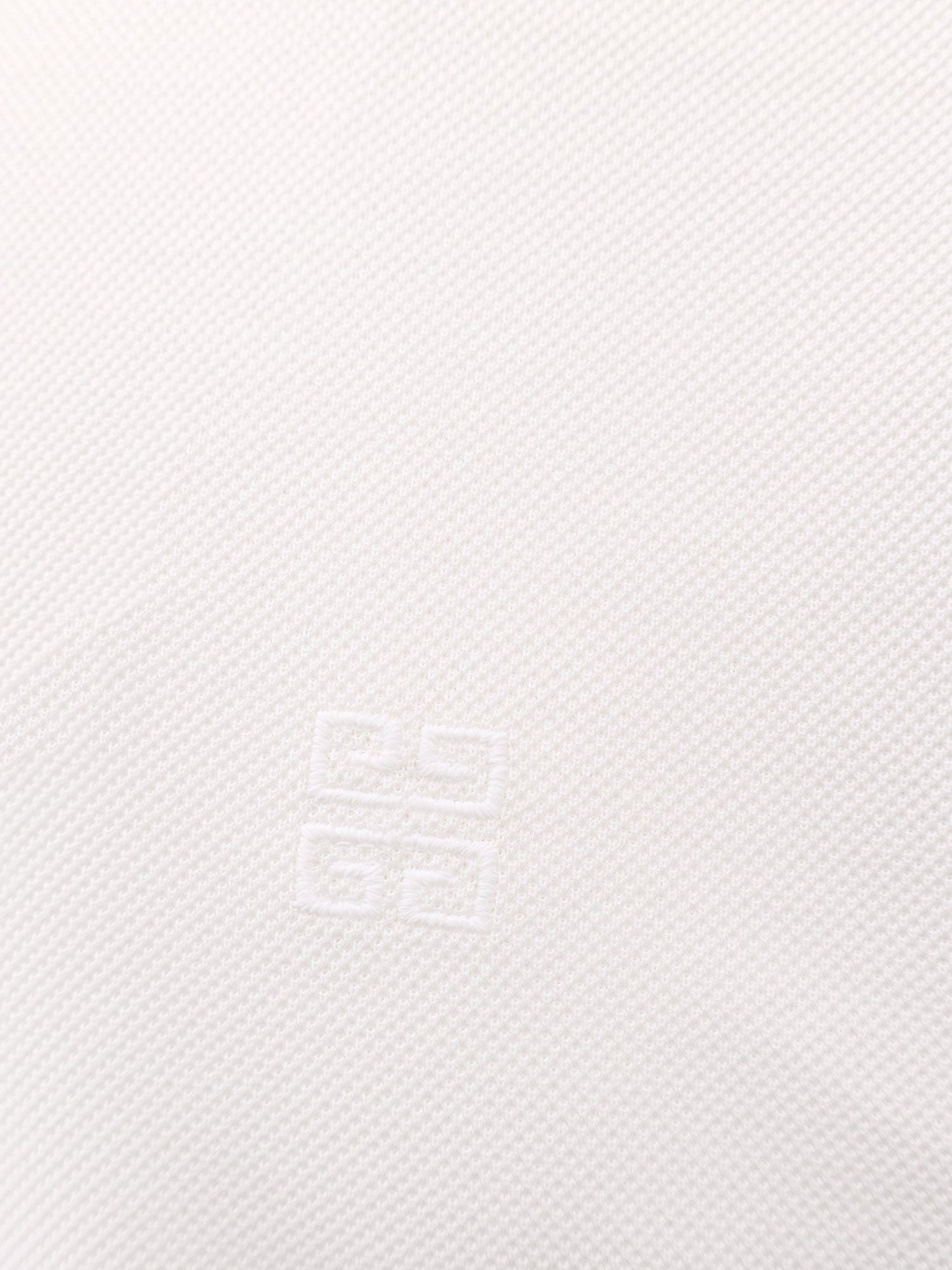 Givenchy Men Piquã© Cotton Polo Shirt With 4G Embroidery