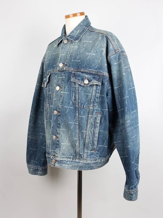 Balenciaga Multi logo denim jacket 50