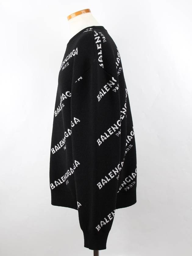 Balenciaga Paris multi logo knit XL