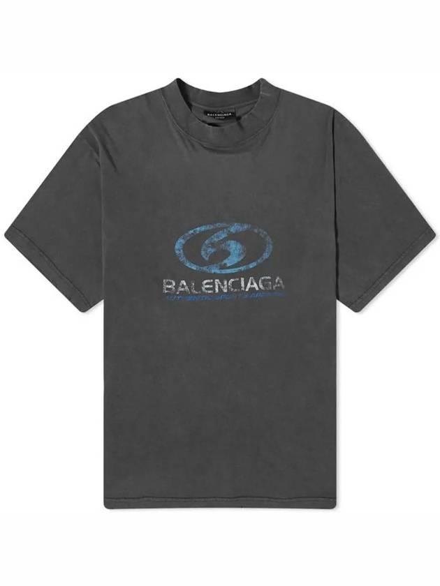 Balenciaga Surfer Medium Fit Short Sleeve T-Shirt Navy