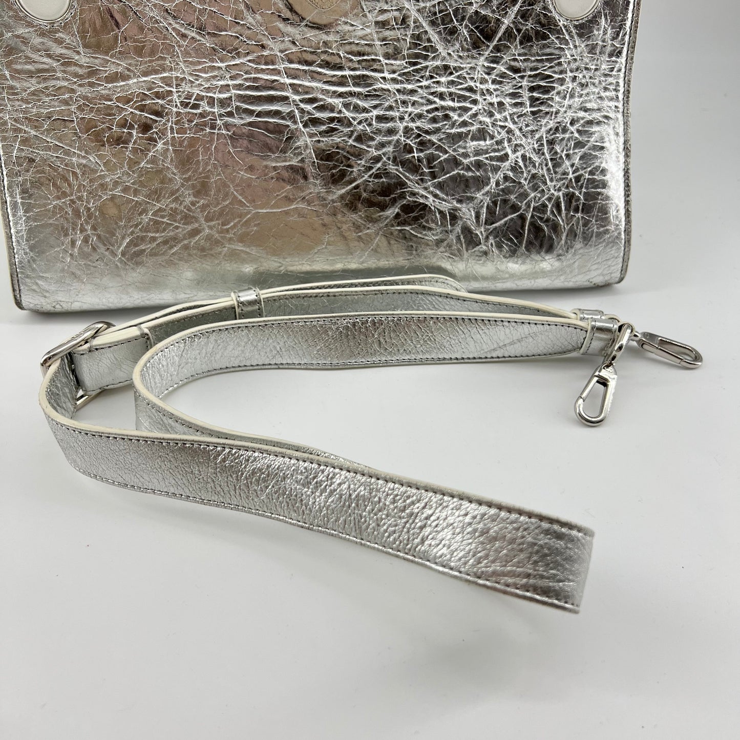 CHRISTIAN DIOR Medium Diorever silver bag