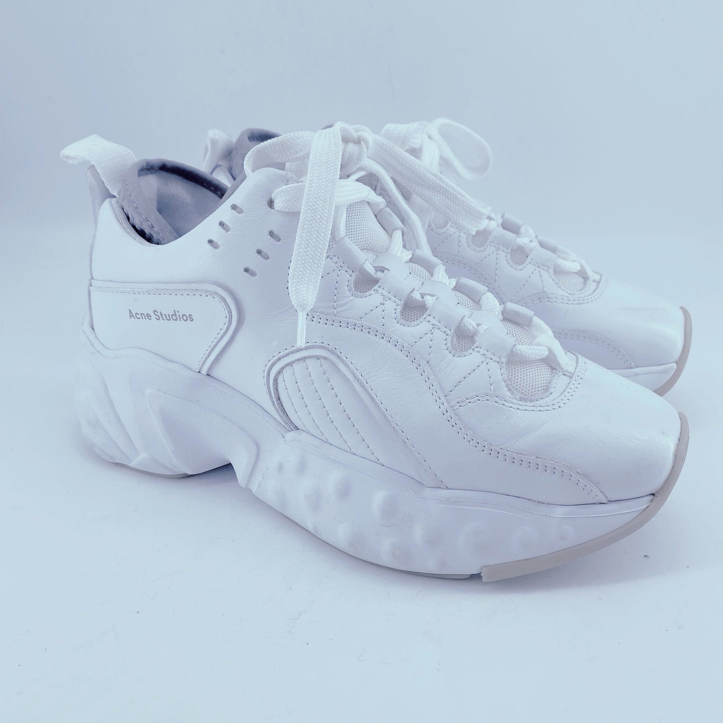 Acne Studios Exclusive White Nappa Manhattan Sneakers