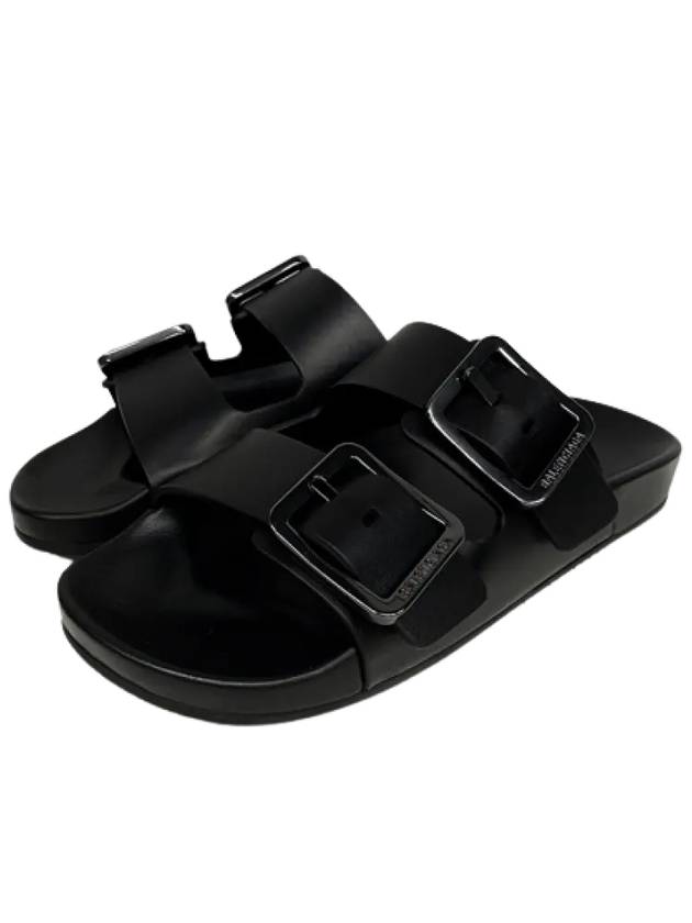 Balenciaga Mallorca Strap Slippers Black