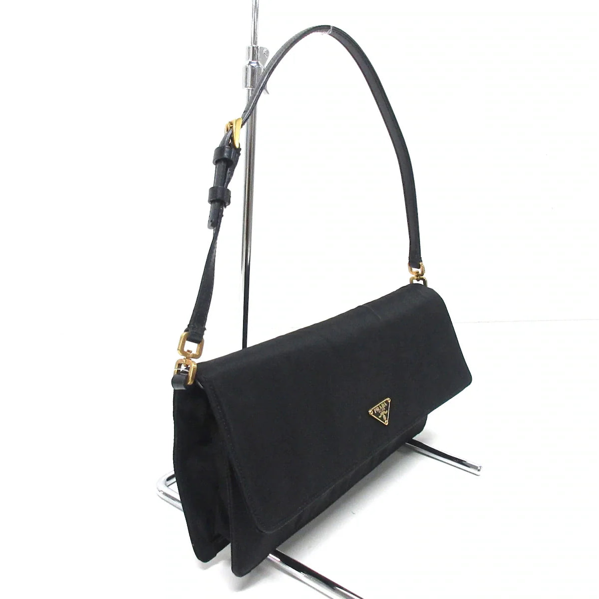 PRADA - Handbag Black Nylon Leather