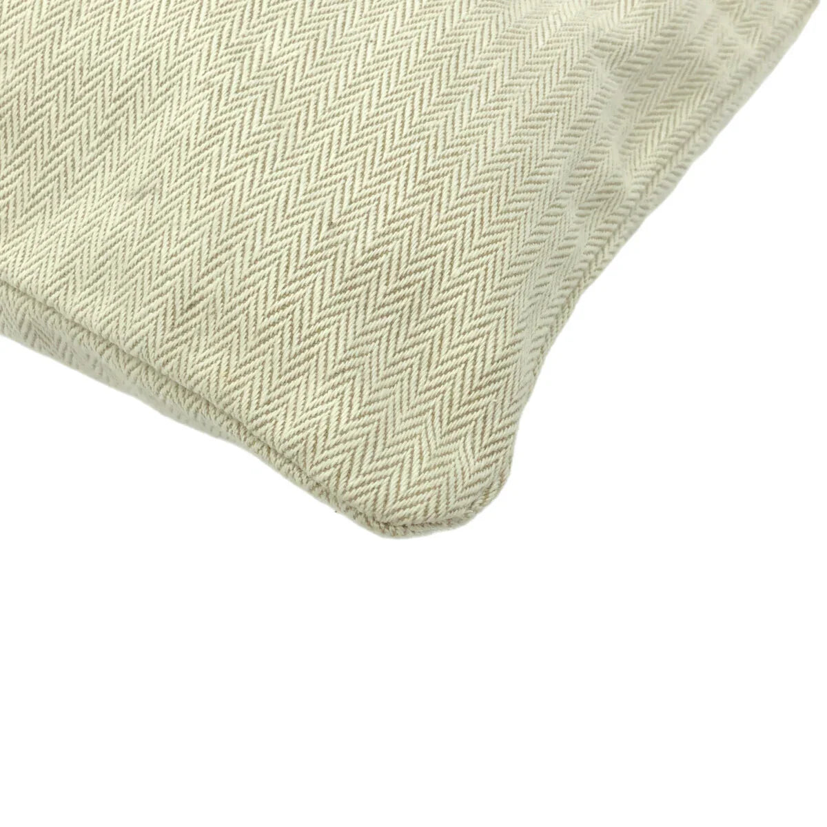 HERMES - Aline MM Shoulder Bag Natural Fauve Toile chevron