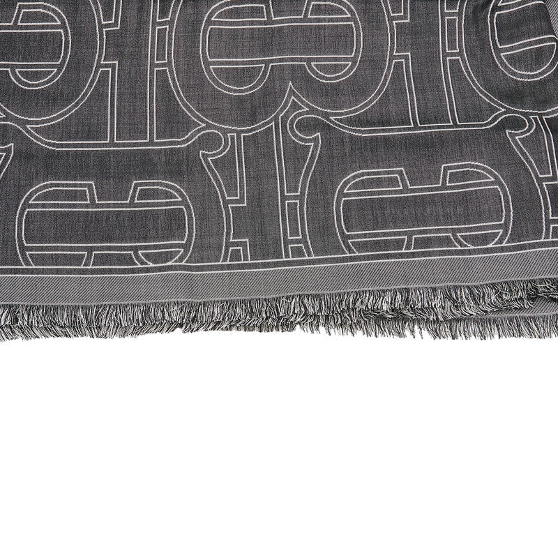 Burberry TB Monogram Black Silk Wool Ladies