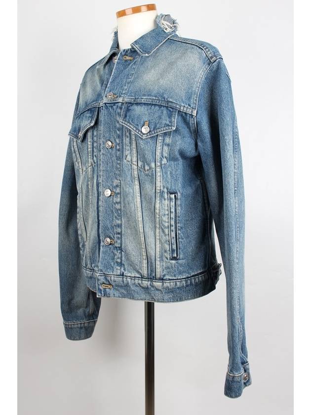 Balenciaga wave logo denim jacket 48