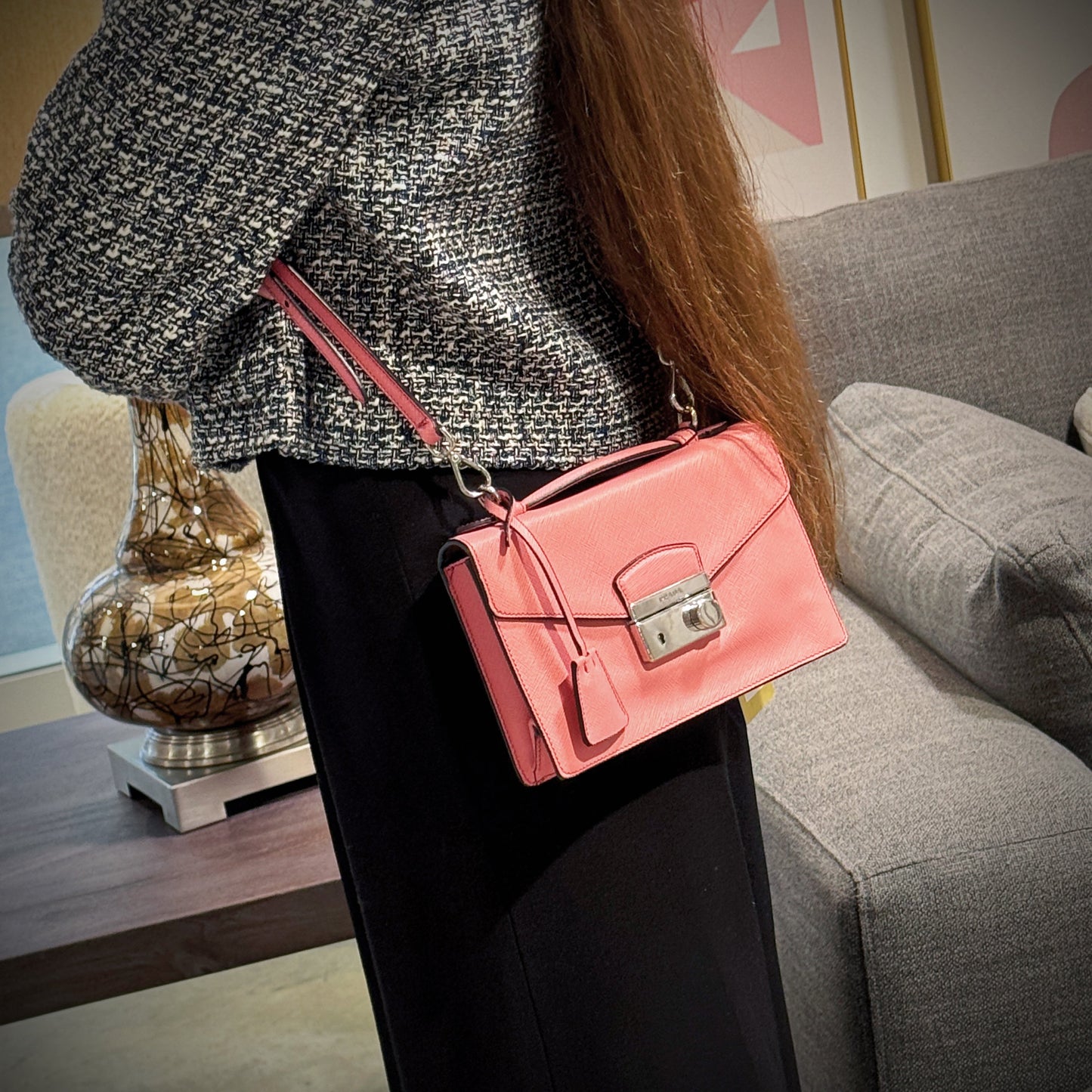 Prada Mini Saffiano Lux Sound Bag TWS