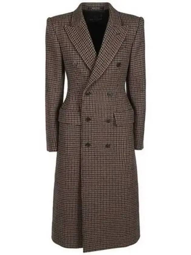 Balenciaga Wool Double Coat Brown